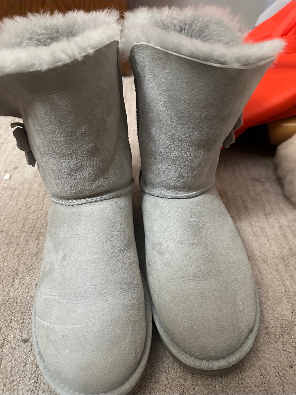 UGG Bailey Button Poppy Flower Boot Gray Size 9 - Picture 2 of 5